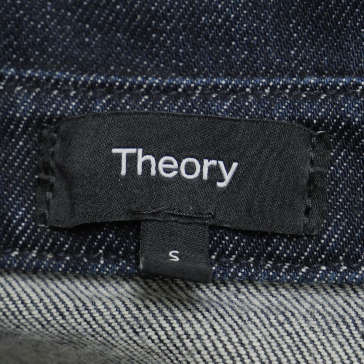 MI2163☆セオリー Theory デニムジャケット トラッカージャケット ジージャン ブルゾン ストレッチ 裾ゴム 長袖 インディゴ Sサイズ_画像6