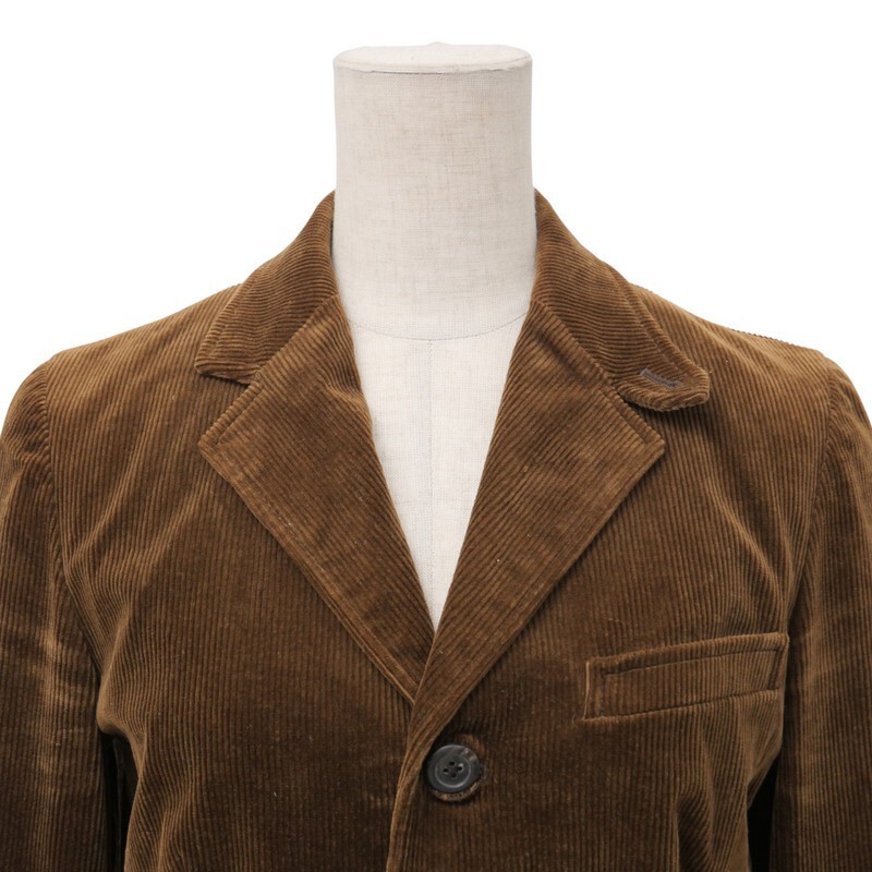 TI8205★RALPH LAUREN ラルフローレン コーデュロイ ストレッチ エルボーパッチ/羊革 ジャケット ブレザー ブラウン サイズ9_画像3