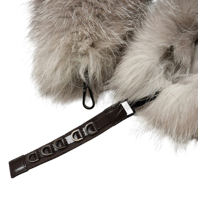 GR4641*イタリア製 S MaxMara エスマックスマーラ フォックスファー ティペット ストール マフラー ショール FOX ブラウン_画像5