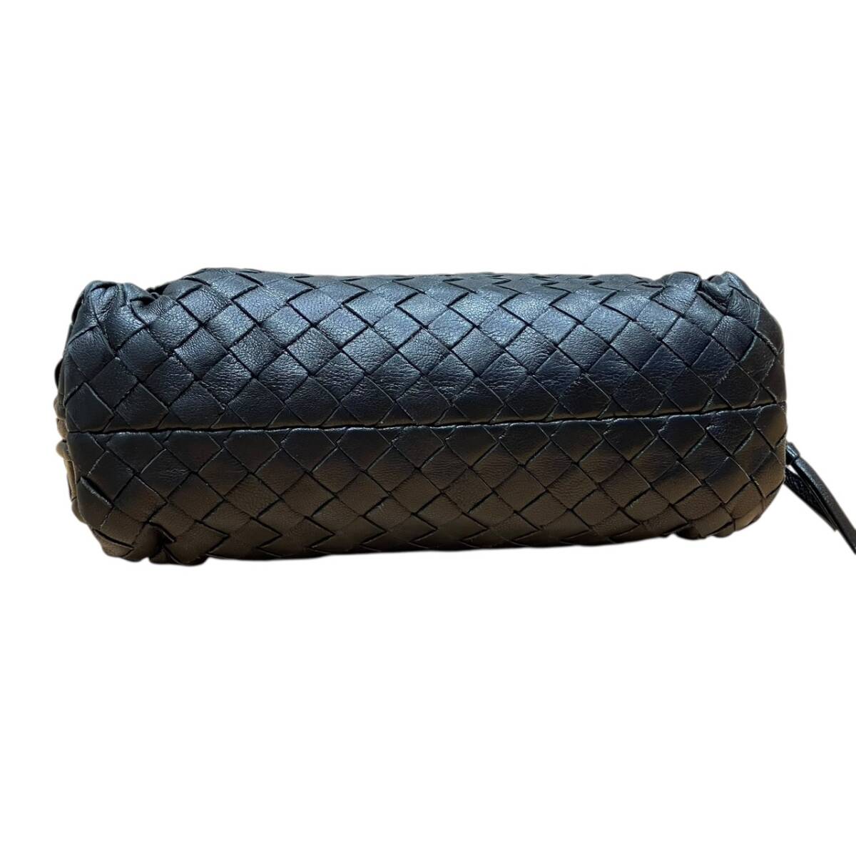 BOTTEGAVENETA ボッテガヴェネタ イントレチャート レザー ポーチ コスメ ブラック系_画像4