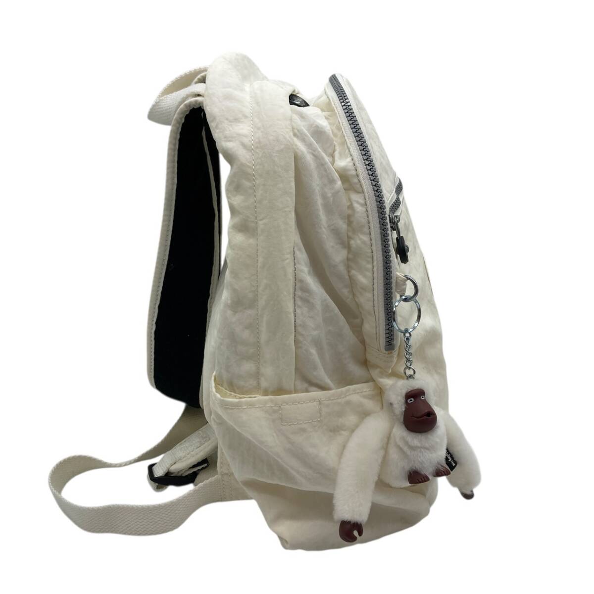 Kipling キプリング リュック ホワイト ゴリラチャーム付き_画像5