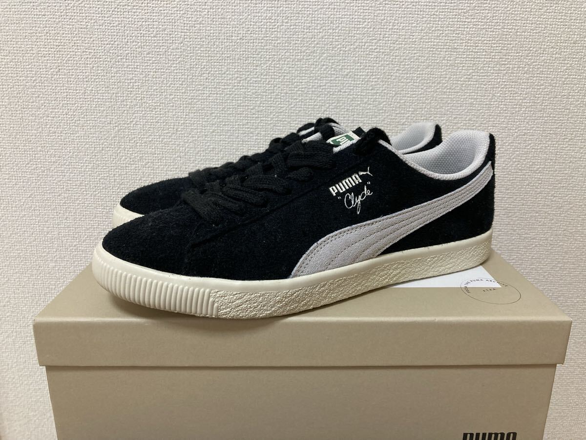 新品 未使用 PUMA CLYDE HAIRY SUEDE プーマ クライド ヘアリースエード スニーカー 28cm ブラック_画像1