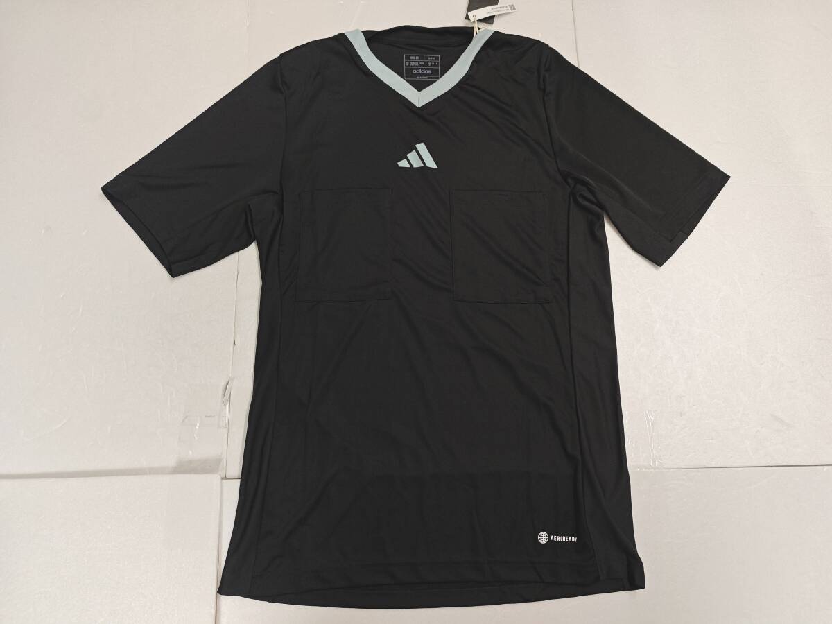 送料無料 adidas アディダス レフェリージャージー半袖 Mサイズ 審判ウェア 定価6050円 (Q5484)_画像1