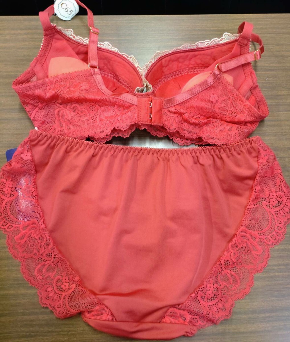 ブラジャーショーツ　C65 M 赤_画像3