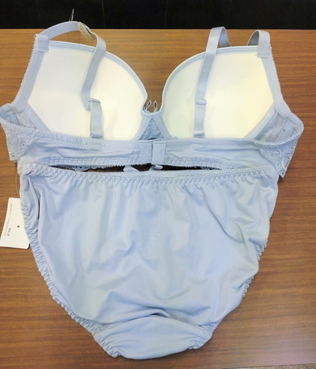 ブラジャーショーツセット D80 L 水色