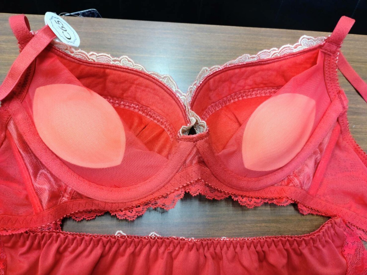 ブラジャーショーツ　C65 M 赤_画像4