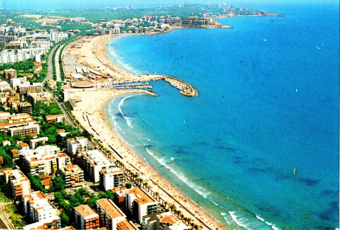 海外製　絵葉書　海　スペイン　costa dorada　海外切手　エンタイア_画像1