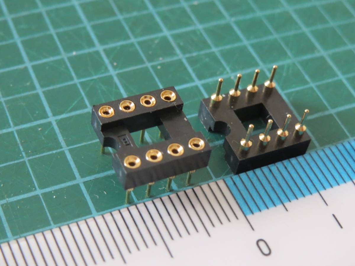 オペアンプ交換用　金メッキ丸ピンICソケット　８ピン　２個１組～送料込み～_画像2