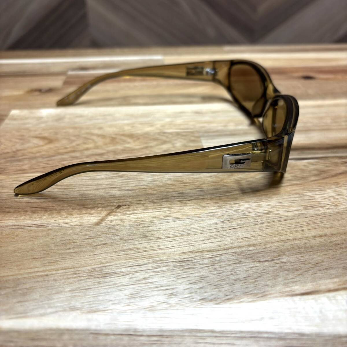 【1000円スタート】GUCCI グッチ サングラス 120 GG2456/S K02 55□16 ブラウン クリア アイウェア ファッション小物 ケース付き_画像3