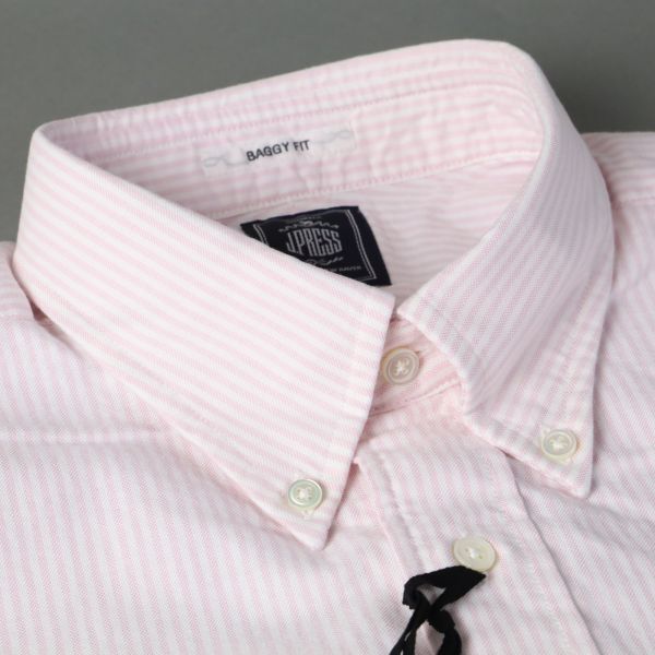 293 新品 J.PRESS ジェイプレス Jプレス ストライプ ボタンダウン 半袖シャツ メンズ コットン シャツ カジュアル L_画像7