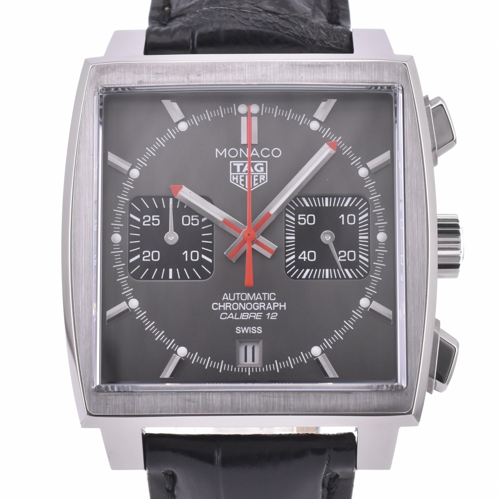 タグホイヤー TAG HEUER CAW211J.FC6476 モナコ クロノグラフ キャリバー12 自動巻き メンズ 良品 L#142920_画像1