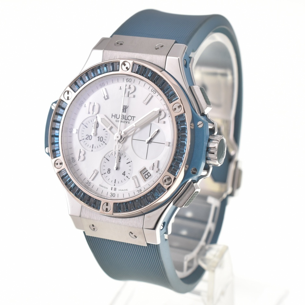 値下 ウブロ HUBLOT 341.SL.6010.LR.1907 ビッグバン トゥッティ フルッティ ブルーバゲットトパーズ ユニセックス 保証書付 M#140261_画像2