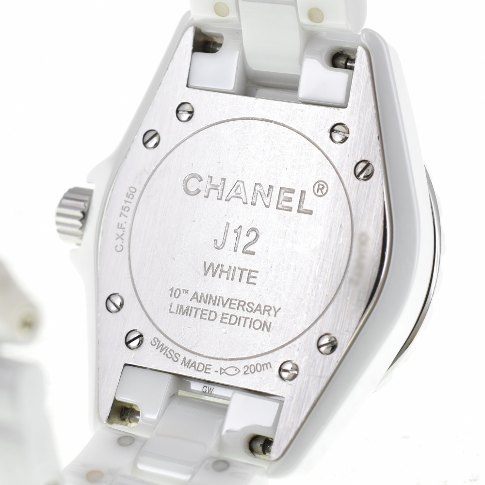 シャネル CHANEL H3442 J12 ホワイトファントム 世界限定2000本モデル クォーツ レディース O#143502_画像6