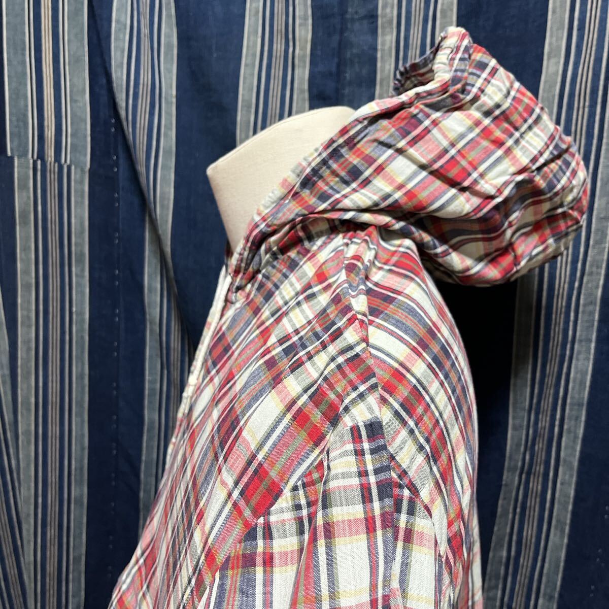 60s sportswear half zip parka 60年代 アノラック usa製 アメリカ製 pullover プルオーバー インド綿 インディアンマドラス チェック_画像8