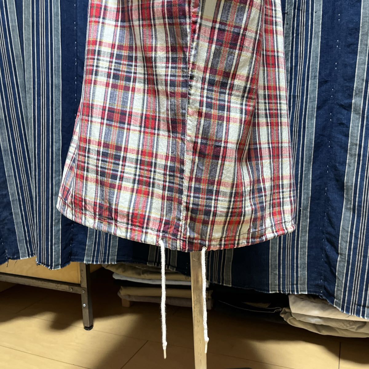 60s sportswear half zip parka 60年代 アノラック usa製 アメリカ製 pullover プルオーバー インド綿 インディアンマドラス チェック_画像9