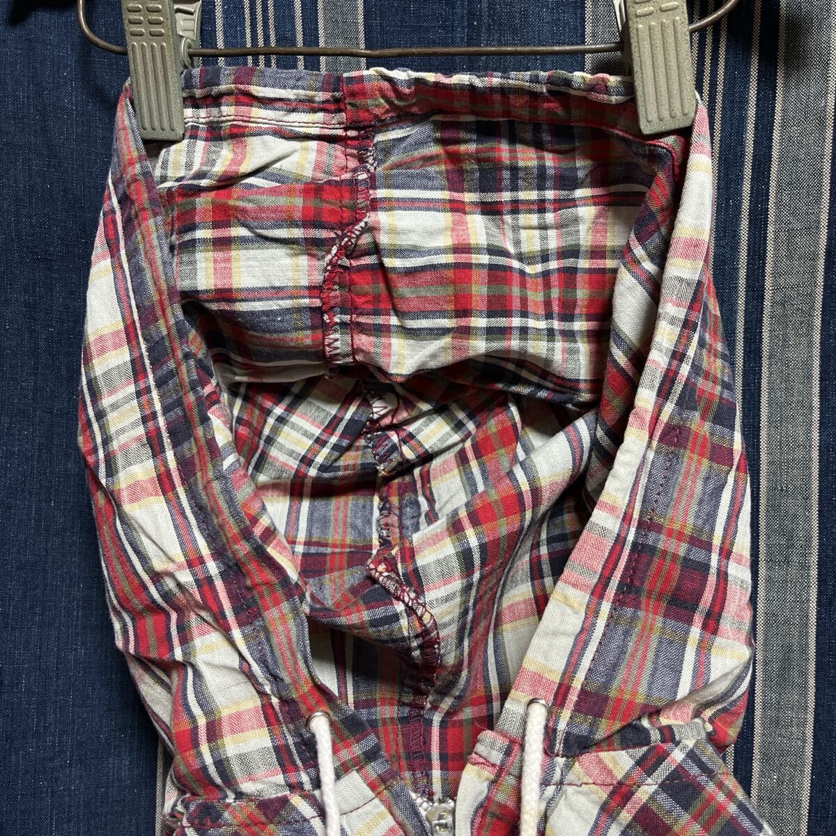 2 60s sportswear half zip parka 60年代 アノラック usa製 アメリカ製 pullover プルオーバー インド綿 インディアンマドラス チェック_画像2