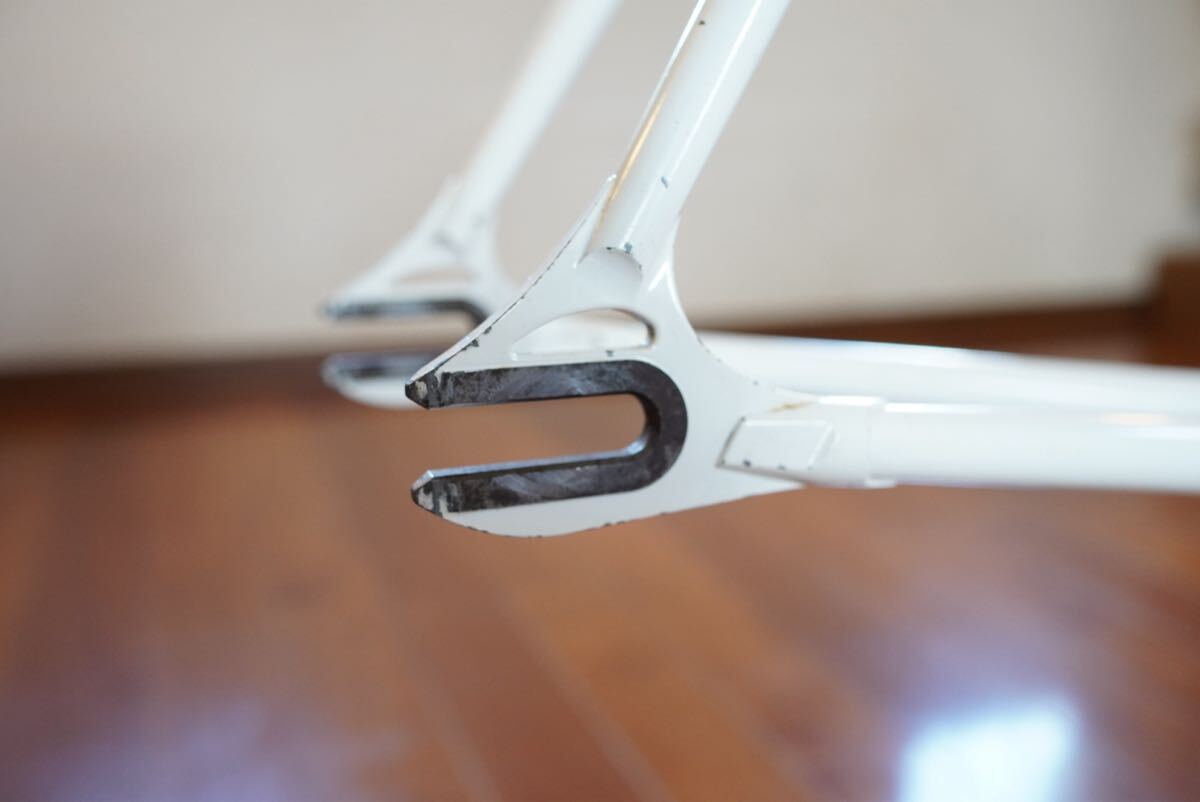 MAKINO マキノ 競輪 ピストフレーム NJS ホワイト ビンテージ_画像9