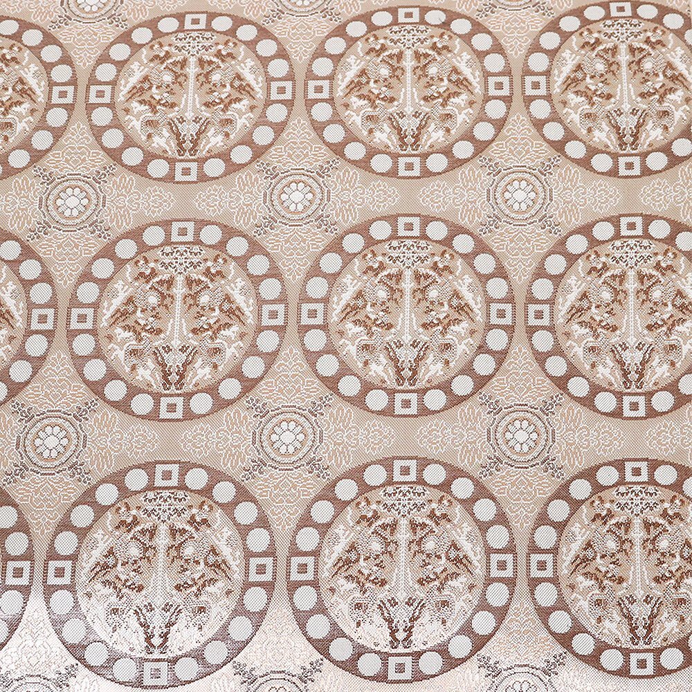 礼装用 袋帯 正絹 金 小豆色 天平狩猟文 全通 Lサイズ F8358 未使用品 レディース シルク ギフト フォーマル 30代 40代 50代 送料無料_画像3