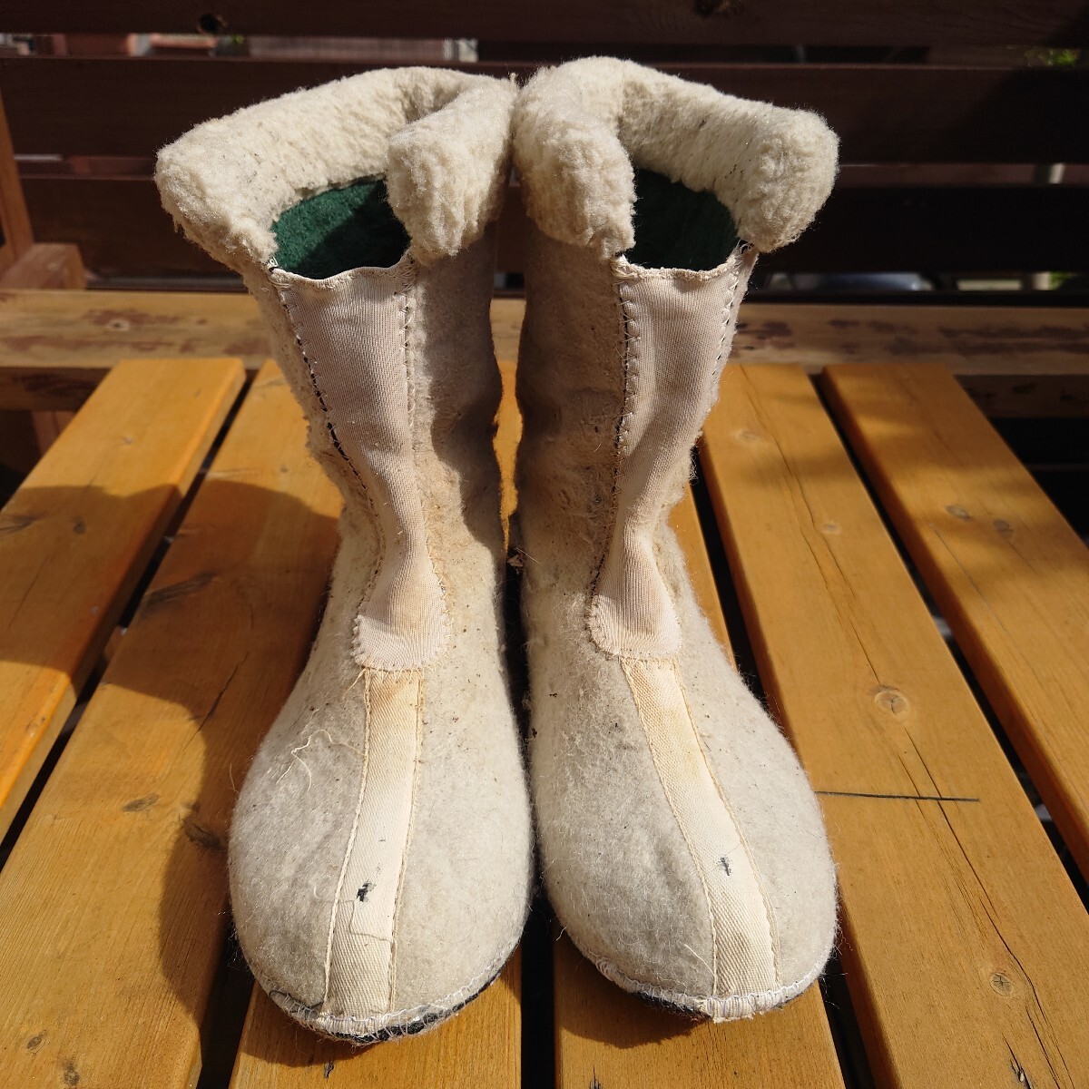 スノーブーツ レインブーツ SOREL カリブーウール caribou wool防寒 雪遊び アウトドアブーツ 25センチ ヴィンテージ_画像9