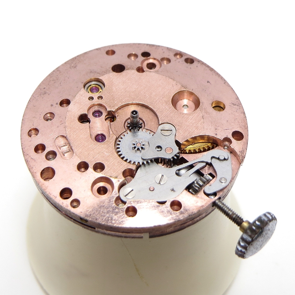 OH済　1950s　SEIKO　UNIQUE　セイコー　ユニーク　15石　機械式　手巻　腕時計　赤機械　アンティーク　チラネジ　JAPAN　MADE_画像7