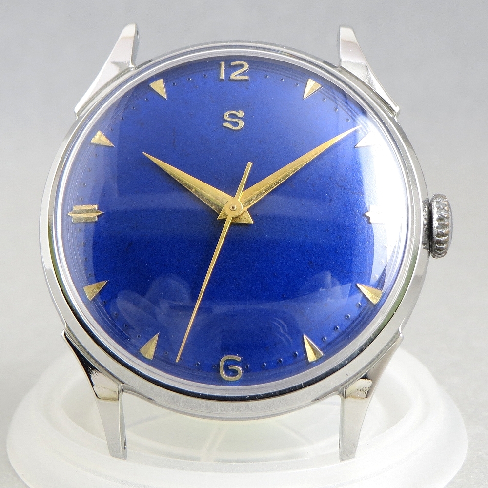 OH済　1950s　SEIKO　UNIQUE　セイコー　ユニーク　15石　機械式　手巻　腕時計　赤機械　アンティーク　チラネジ　JAPAN　MADE_画像6