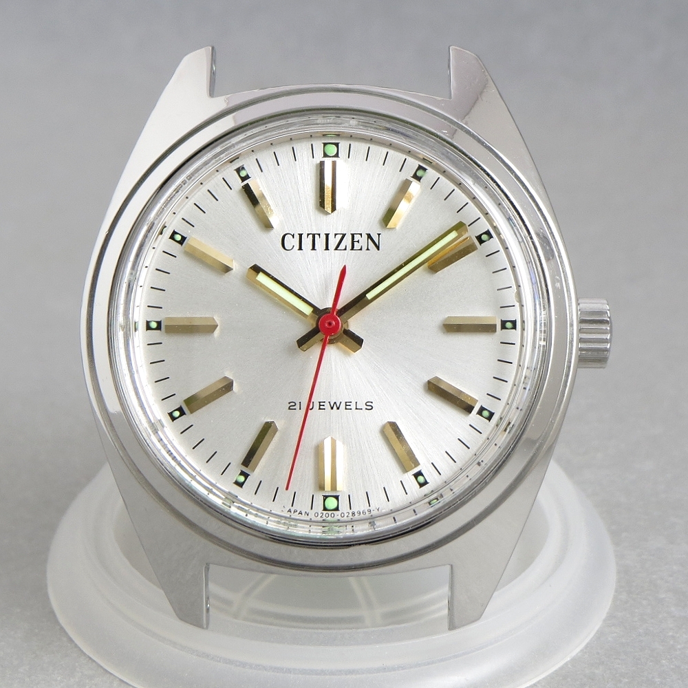 OH済 1970s CITIZEN 53-8019 シチズン 21石 機械式 手巻 腕時計 ホーマー ムーブメント アンティーク パラショック JAPAN MADE_画像6