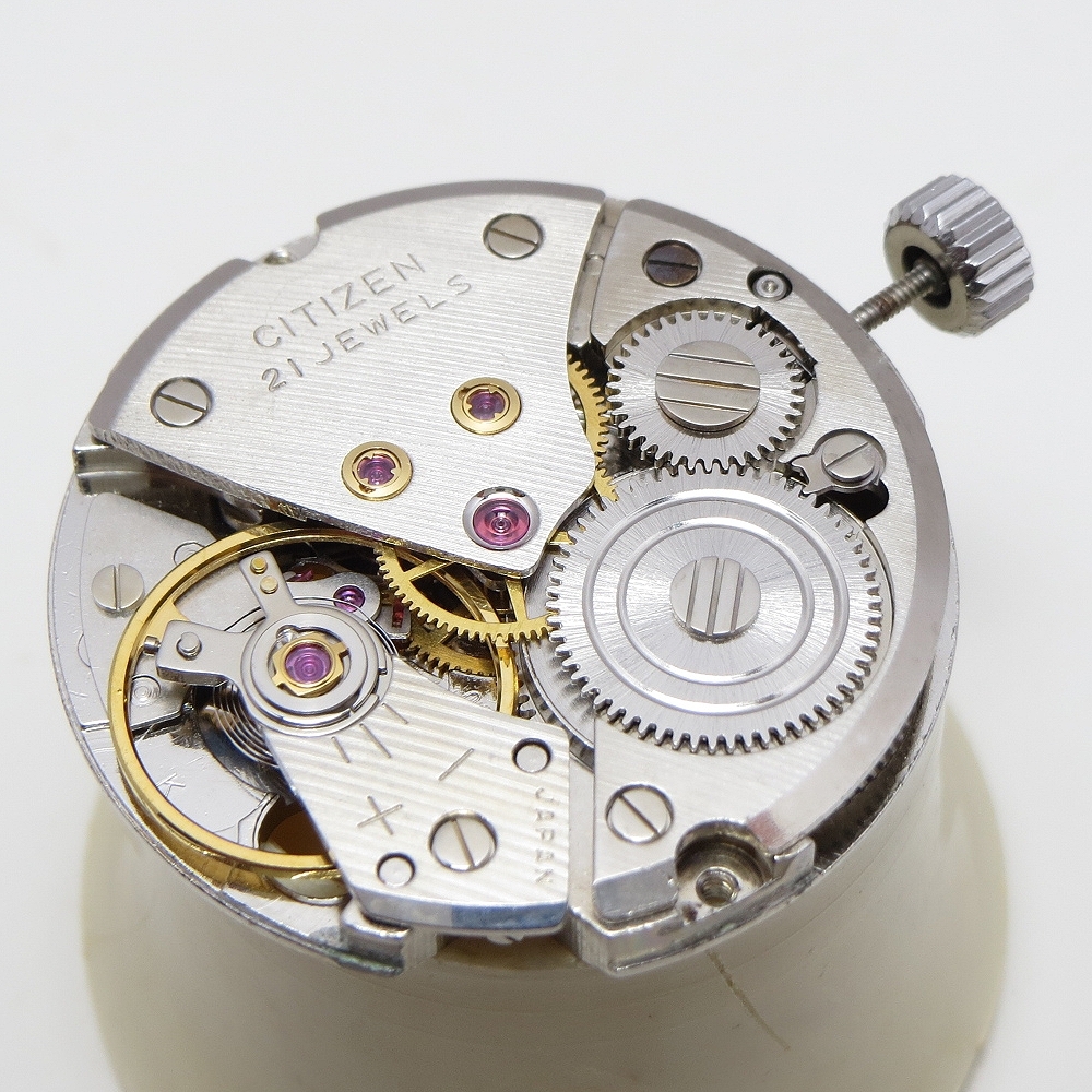 OH済 1970s CITIZEN 53-8019 シチズン 21石 機械式 手巻 腕時計 ホーマー ムーブメント アンティーク パラショック JAPAN MADE_画像2