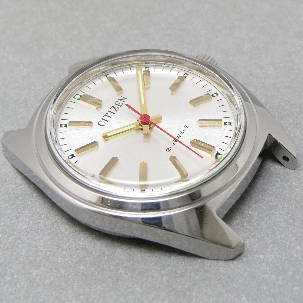 OH済 1970s CITIZEN 53-8019 シチズン 21石 機械式 手巻 腕時計 ホーマー ムーブメント アンティーク パラショック JAPAN MADE_画像10