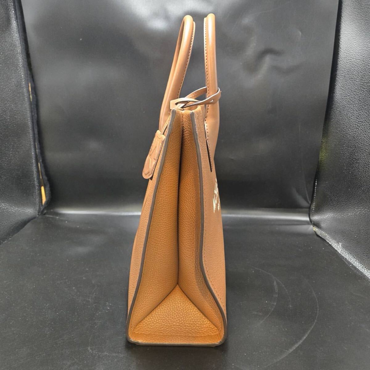【美品】MICHAEL KORS 35S2G7ZT7L トートバッグ EMPIRE MD TZ TOTE レザー ブラウン ロゴ ハンドバッグ マイケルコース レディース_画像5