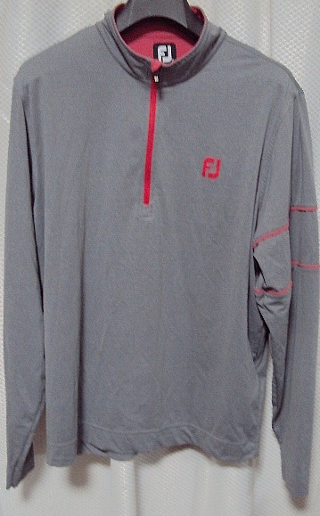 お買い得52A/XL♪♪フットジョイ ゴルフ 長袖ラウンドネックシャツ Used _画像1