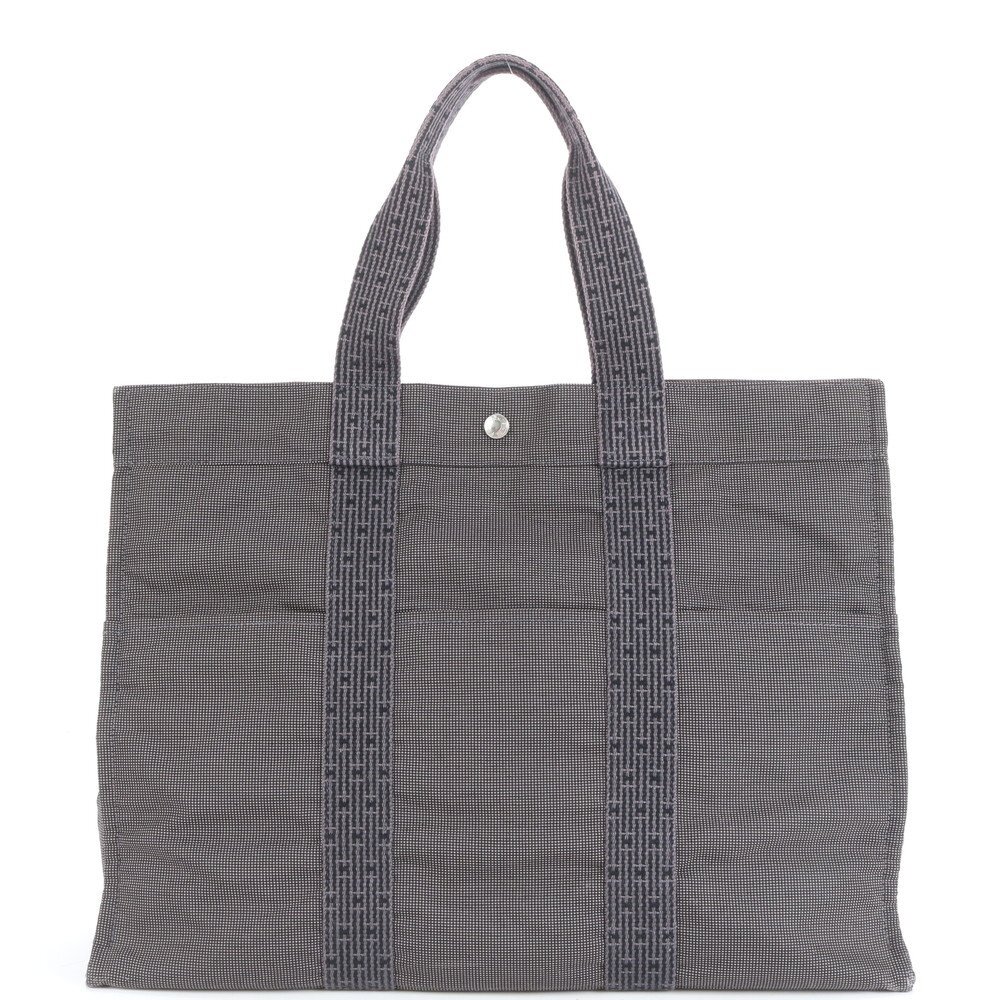 1円■極美品■エルメス■エールライン トート バッグ ショルダー ビジネス 通勤 書類鞄 A4 グレー メンズ RRE CT45-5_画像1