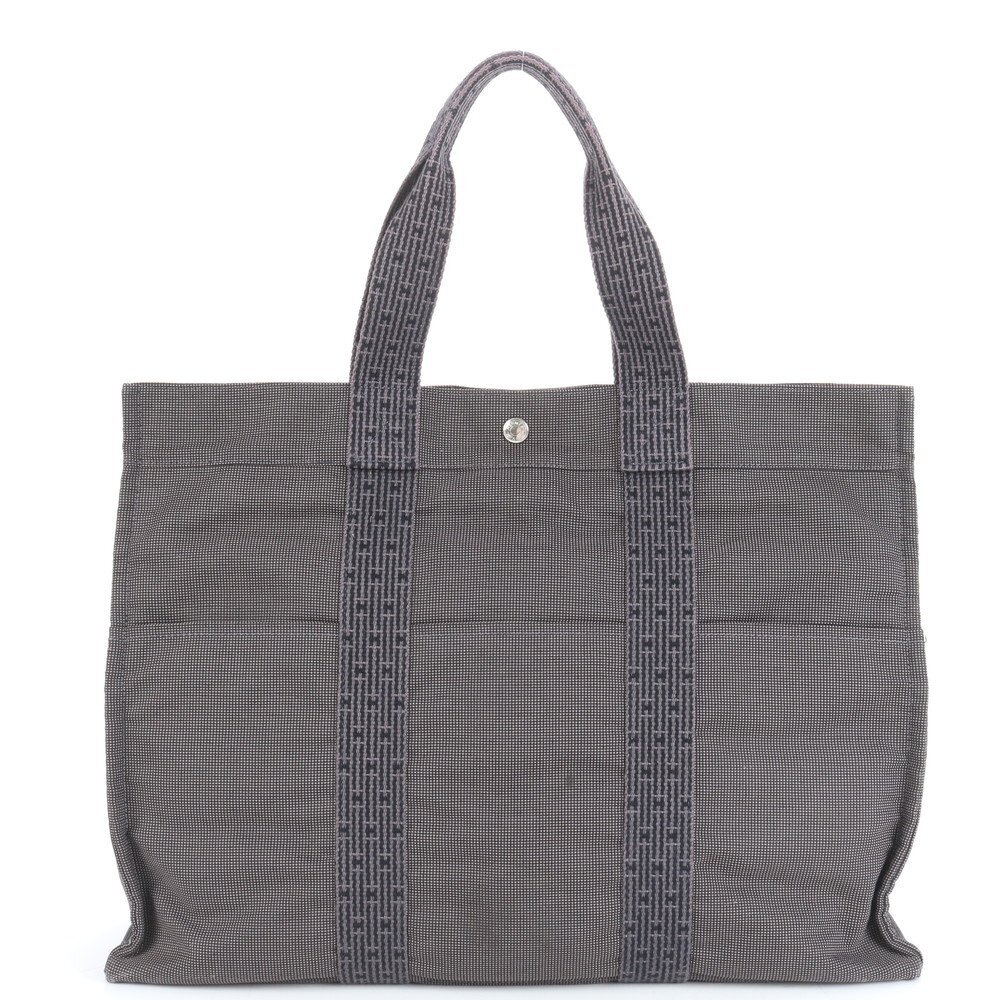 1円■極美品■エルメス■エールライン トート バッグ ショルダー ビジネス 通勤 書類鞄 A4 グレー メンズ RRE CT45-5_画像3