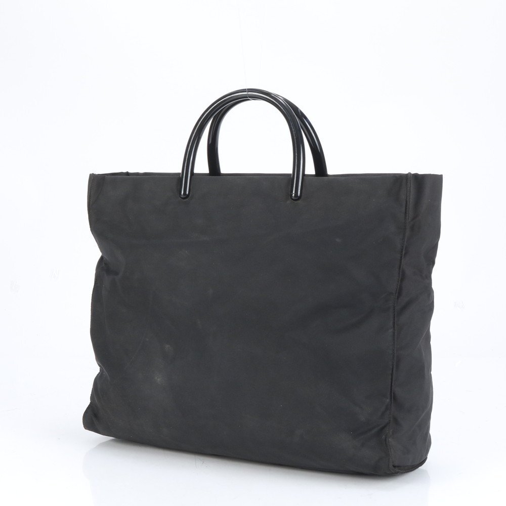 1円■プラダ■テスート ナイロン 三角ロゴ トート バッグ 肩掛け ショルダー ハンド ブラック 黒 A4 レディース EEE CH13-9_画像2
