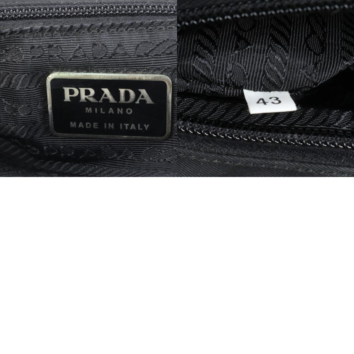 1円■プラダ■テスート ナイロン 三角ロゴ トート バッグ 肩掛け ショルダー ハンド ブラック 黒 A4 レディース EEE CH13-9_画像10