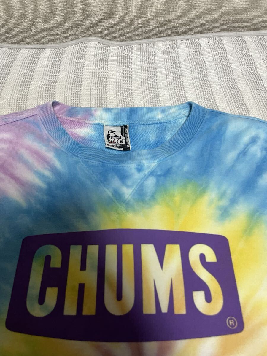 美品 CHUMS チャムス スウェット ダイタイ染め バックプリント メンズ レディース トレーナー アウター ジャケット パーカー シャツ S M L_画像3