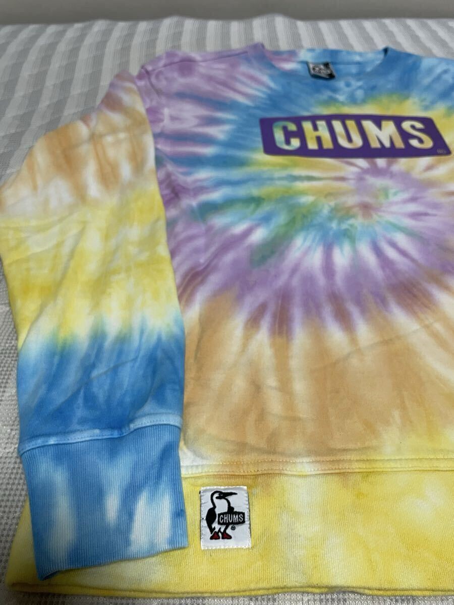美品 CHUMS チャムス スウェット ダイタイ染め バックプリント メンズ レディース トレーナー アウター ジャケット パーカー シャツ S M L_画像4