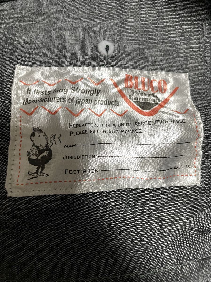 新品 M ブルコ BLUCO シャツ 黒 シャンブレー ワークシャツ 長袖シャツ シャツ バイカー アウター ジャケット パーカー ワークシャツ S L _画像7