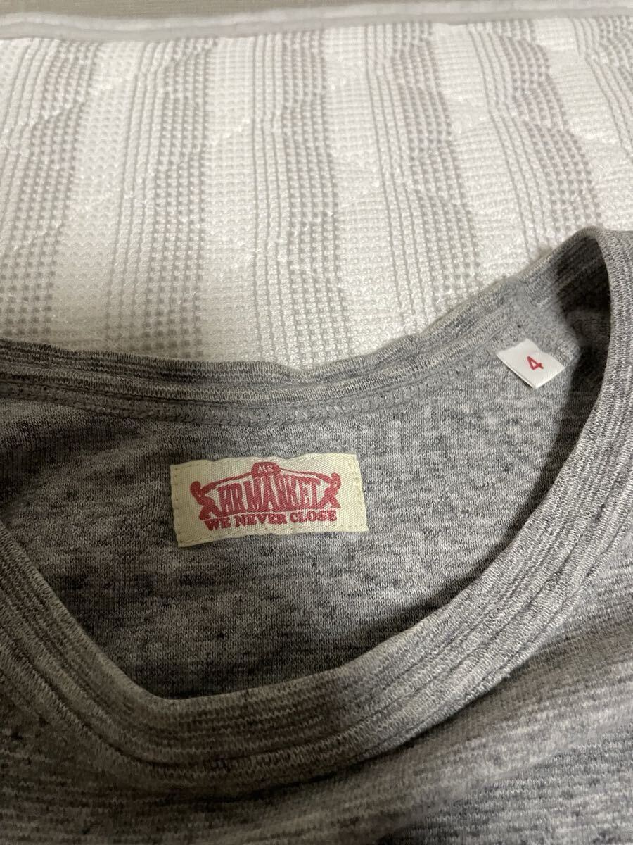 ③ 美品 ハリウッドランチマーケット ハリラン 長袖Tシャツ ロンT カットソー サーマル ストレッチフライス H刺繍 長袖 ジャケット Tシャツ_画像3