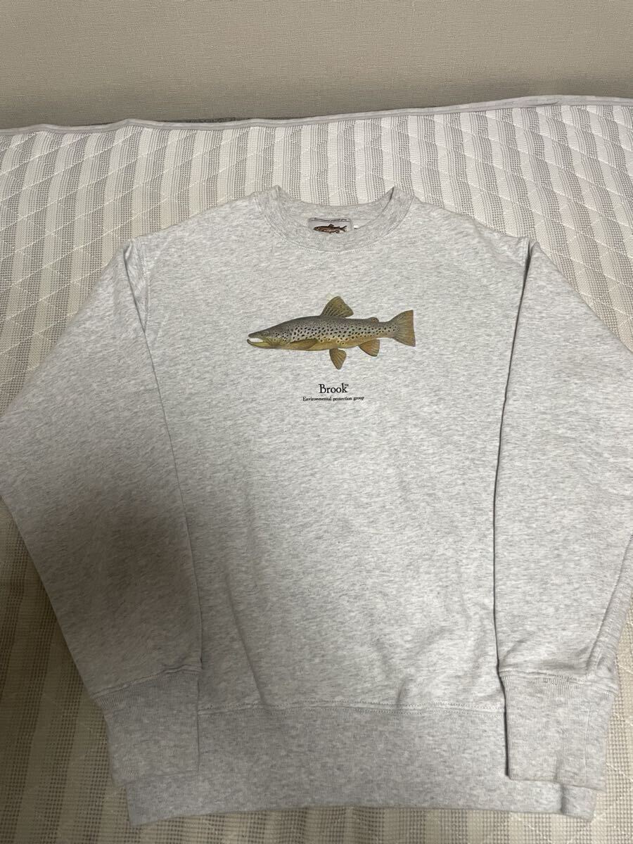 新品同様 M Brook ブルーク スウェット スエット トレーナー Tシャツ ロゴ チャンピオン アメカジ S L プリント パーカー ジャケット 抽選_画像1