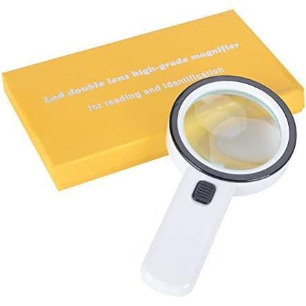 10 раз в наличии лупа LED с подсветкой увеличительное стекло насекомое очки чтение для драгоценнный камень оценка белый