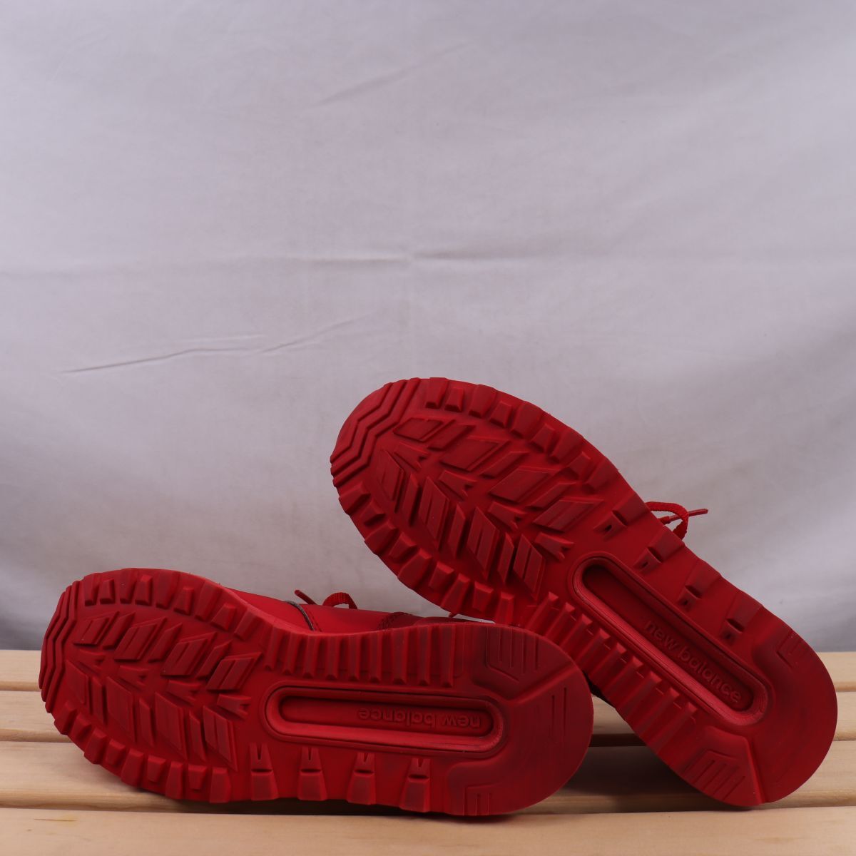 z2732【574】ニューバランス US7 25.0cm/赤 レッド newbalance メンズ ユニセックス スニーカー 中古_画像5
