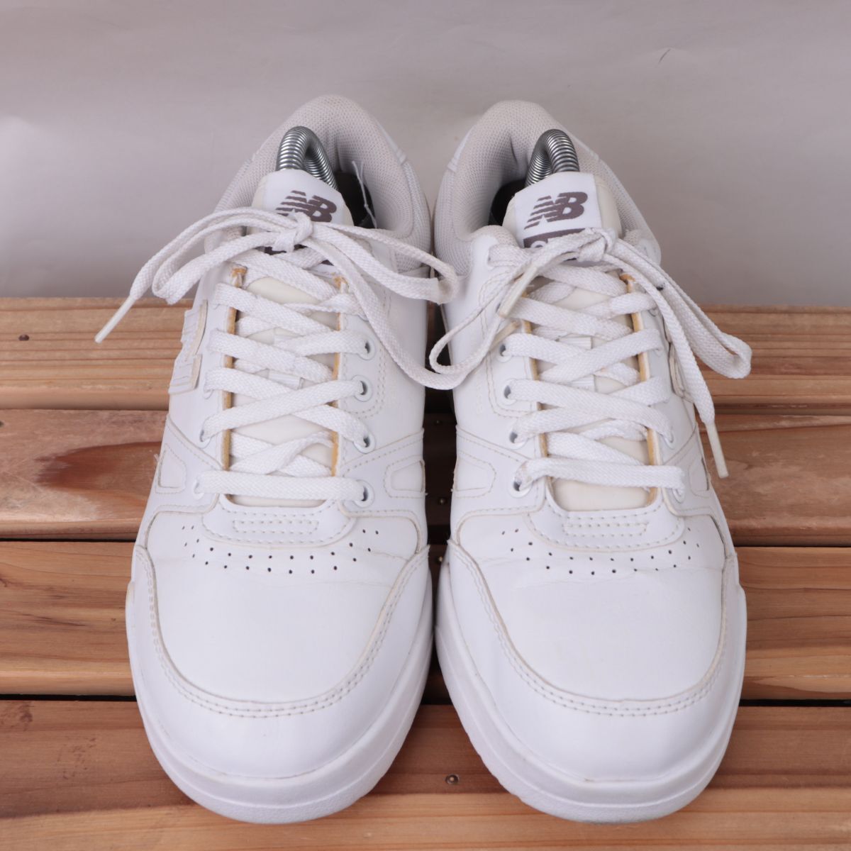 z2987【CT20】ニューバランス US8.5 26.5cm/白 ホワイト newbalance メンズ スニーカー 中古_画像2