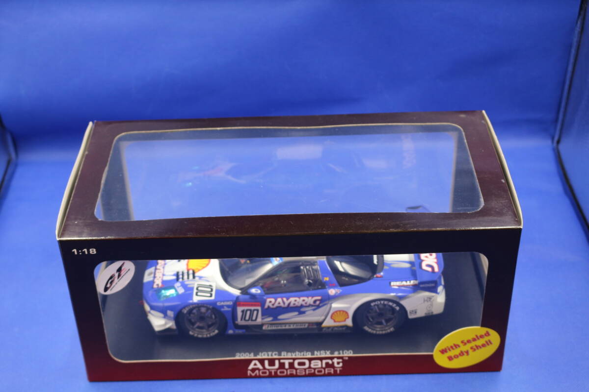 35-10 [現状品][箱イタミ]AUTOart オートアート 1/18 ホンダ NSX 04 JGTC RAYBRING 100 レイブリック 2004_画像1