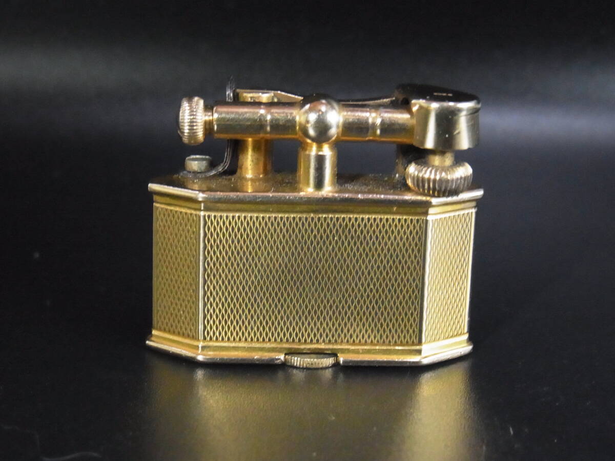 * Британия 1937 год Dunhill { чистое золото шестиугольник масляная зажигалка Bijou 9K-375}Vintage dunhill LIGHTERS GOLD 9 золотой 