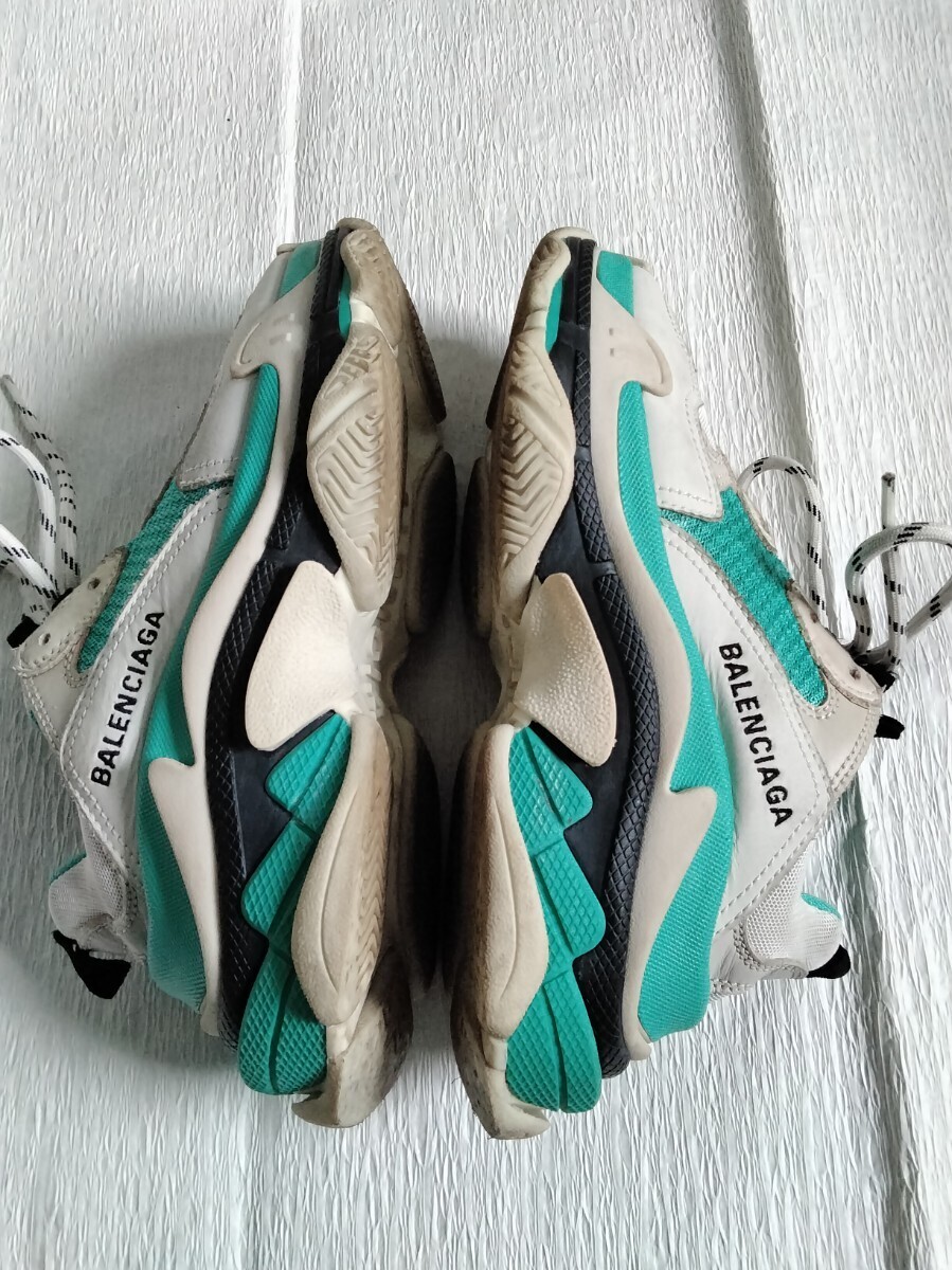 BALENCIAGA トリプルS　サイズ36 エメラルドグリーン×ホワイト_画像3