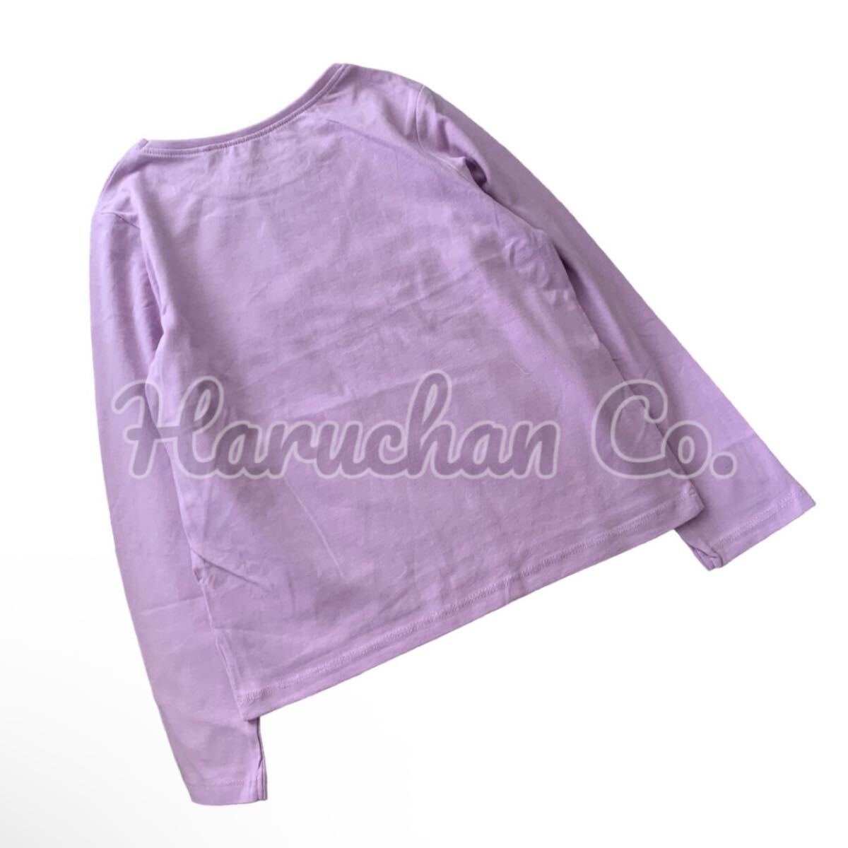 ●未使用●5-6才　ラベンダー　無地　ロンT_画像3