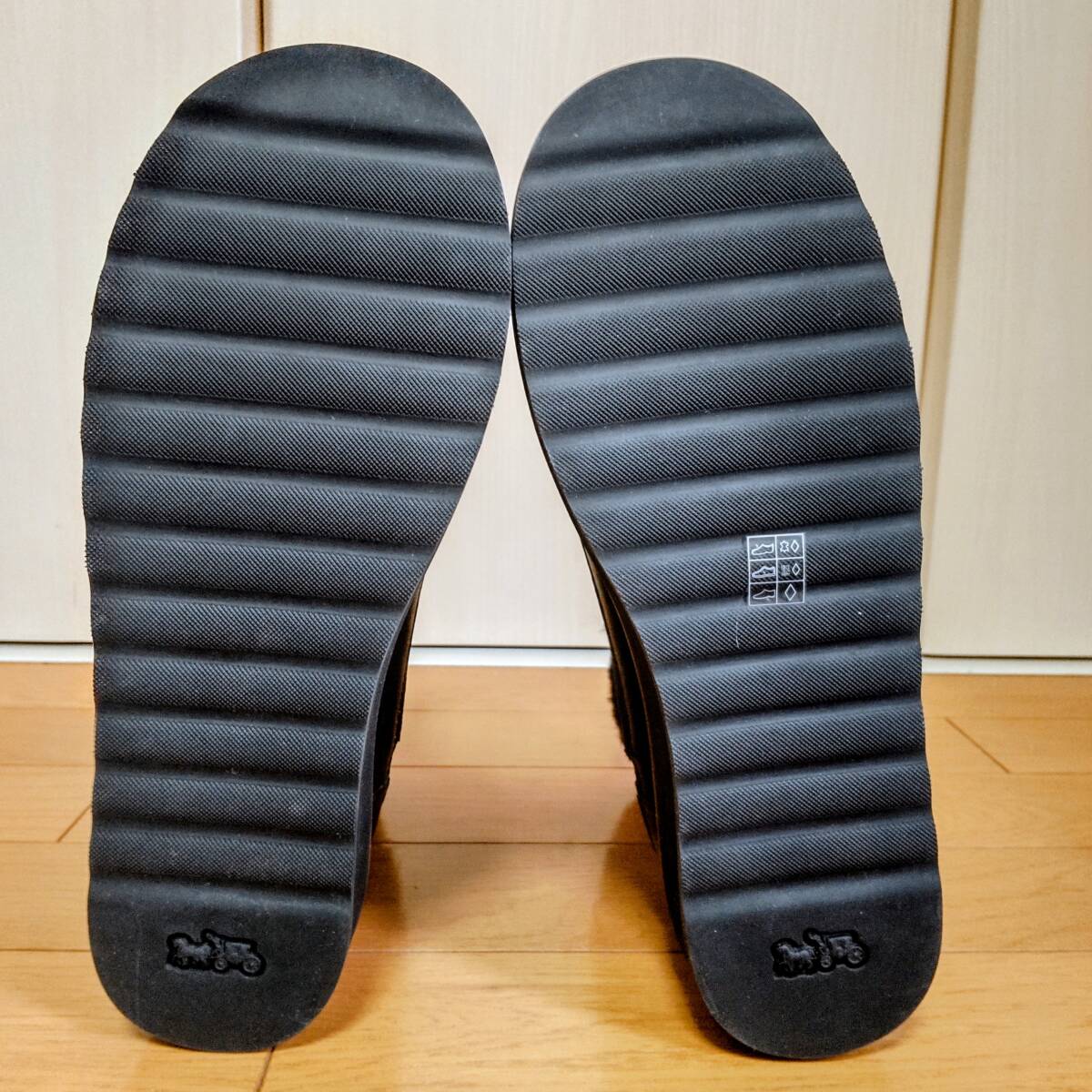  не использовался быстрое решение Coach COACH короткие сапоги боа ботинки 7C/24cm signature черный чёрный обычная цена 61,600 иен 