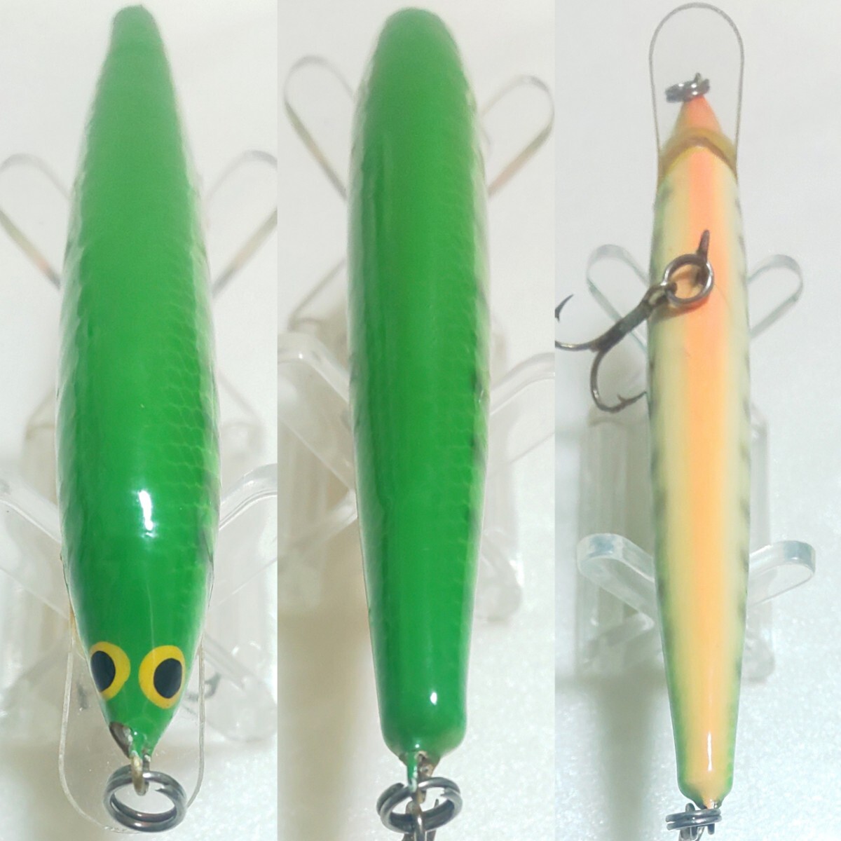 バグリー バングオー 4inch 全真鍮 ◆グリーンバック OLD bagley's Bang-o-lure #4 バンゴー オールドルアー １円～_画像9