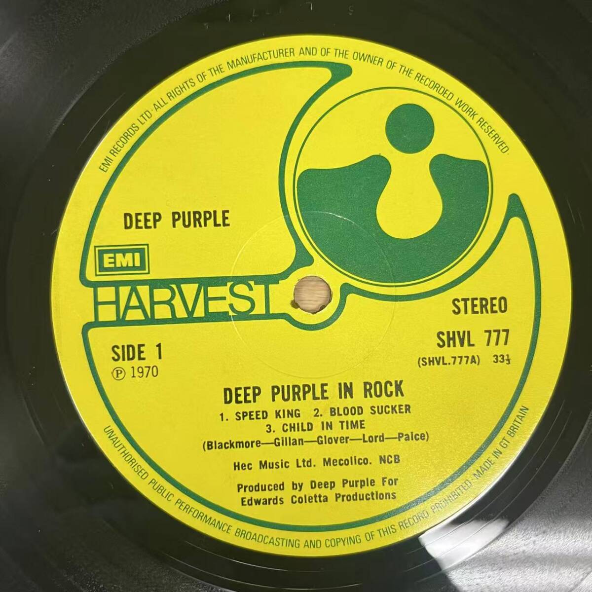 少し反りがある Deep Purple/Deep Purple In Rock/SHVL 777 NB1002-17_画像2