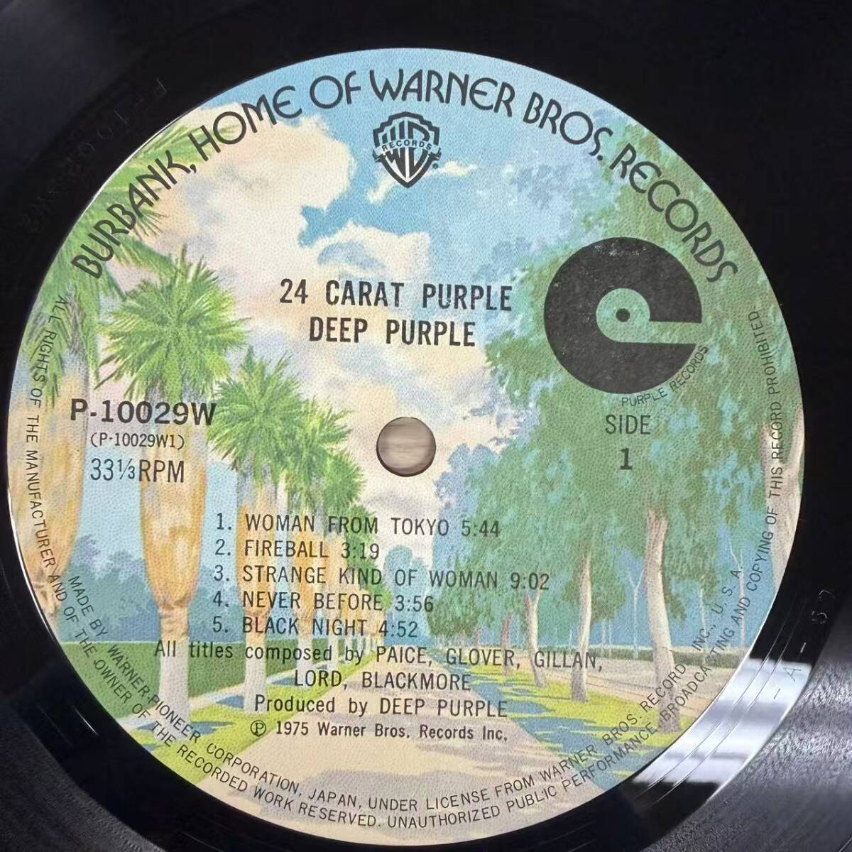 帯付 美盤Deep Purple(ディープ・パープル)「24 Carat Purple」LP（12インチ）/Warner Bros. Records(P-10029W)/洋楽ロック NB1006-26_画像2